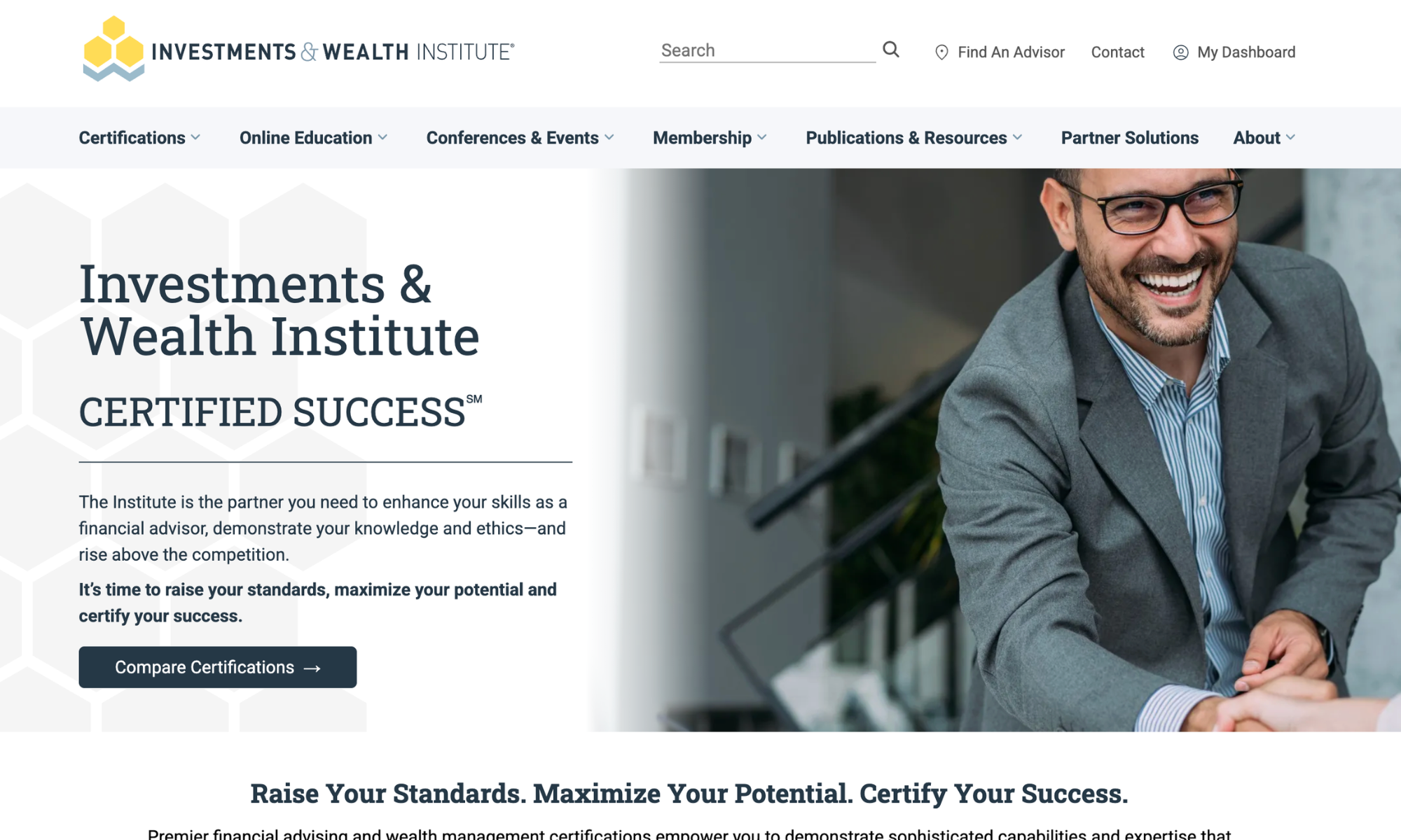 Investments & Wealth Institute Website SEO project